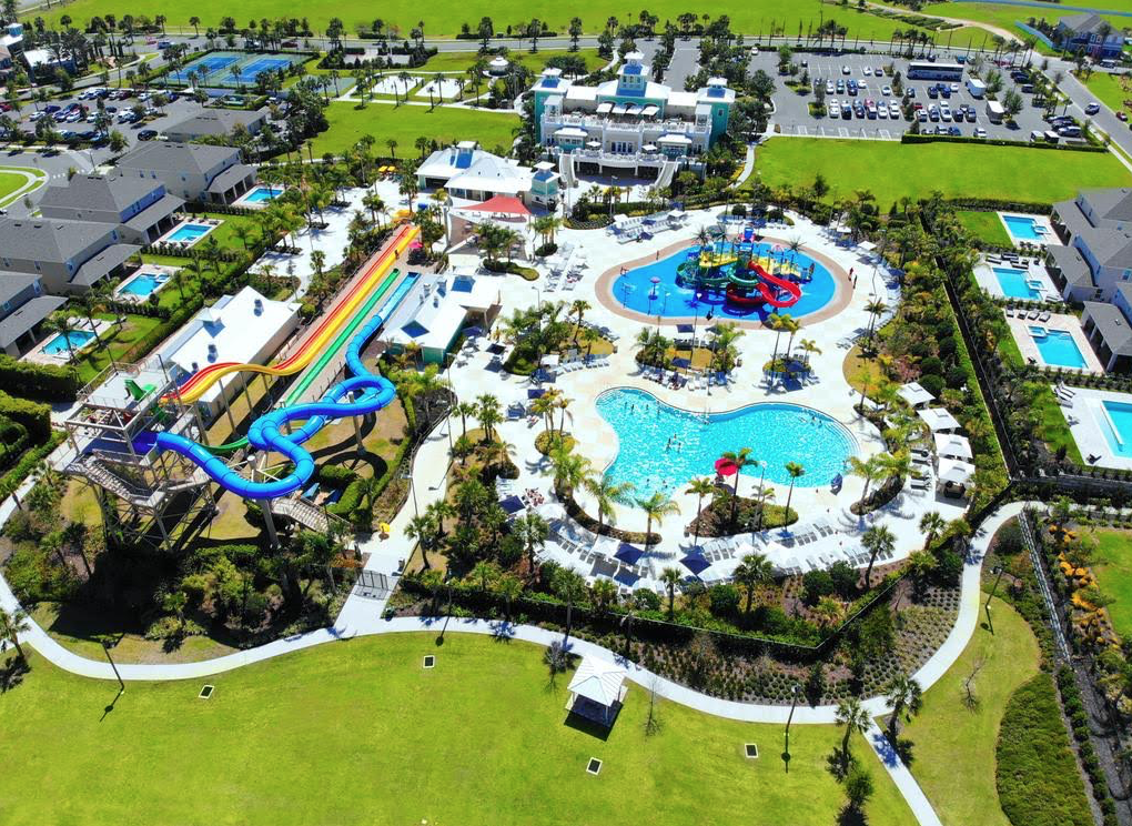 Bird eye view of encore resort and waterpark