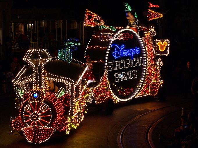 Electrical parade at the Hollywood Studios