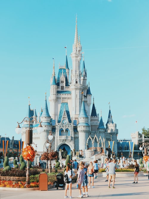 a shot of the Magic kingdom, Disneyland