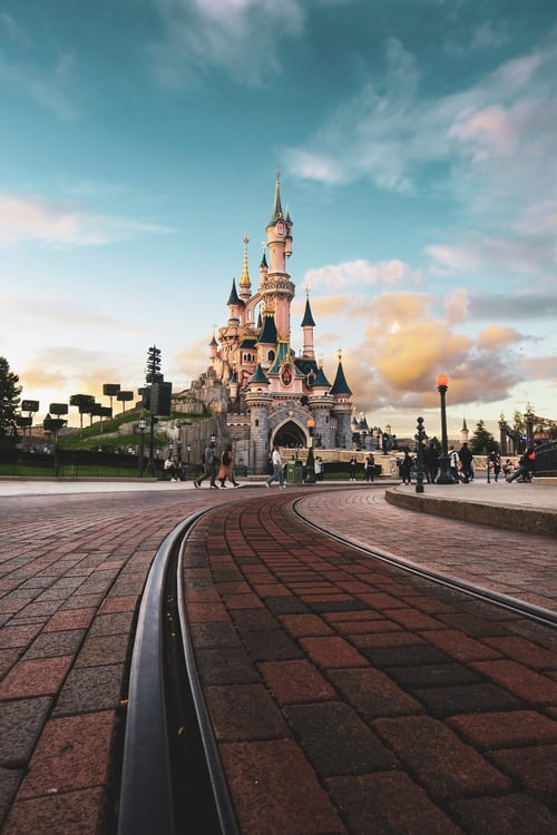 A shot of a castle in the Magic Kingdom